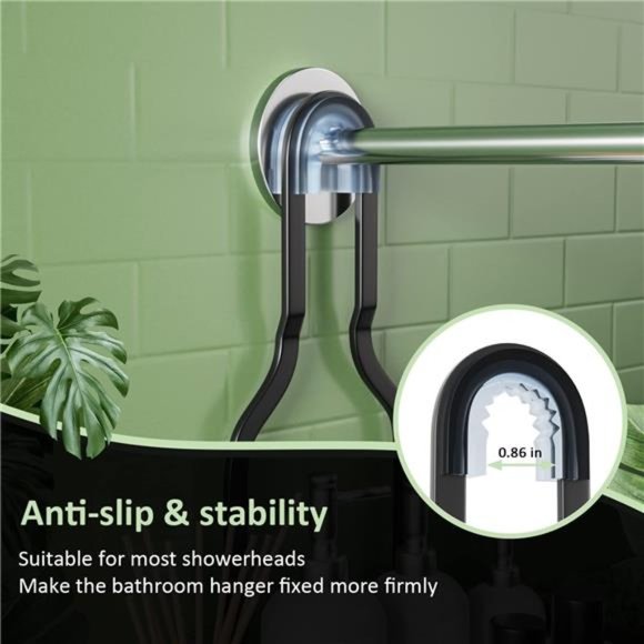 ShowerCaddy Hanging,Bathroom ShowerOrganizer Hanging,Rustproof Black ShowerCaddy - Picture 5 of 7
